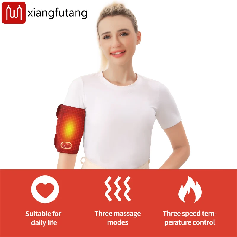 Tragbares elektrisch beheiztes Armmassagegerät – 3-Gang-Einstellungen, lindert Gelenkschmerzen, Muskelschwellungen, Hilfsmittel für Sportregeneration, Fitnessfans