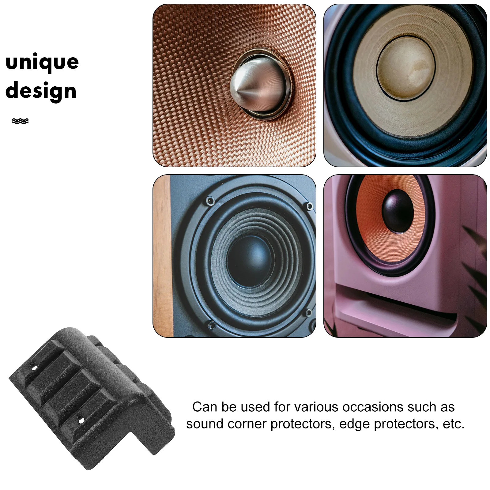 

20Pcs Loudspeaker Box Corner Guards Plastic Protective Corner Covers for Stage Luggage Cabinet Edges Wooden Box Protectors