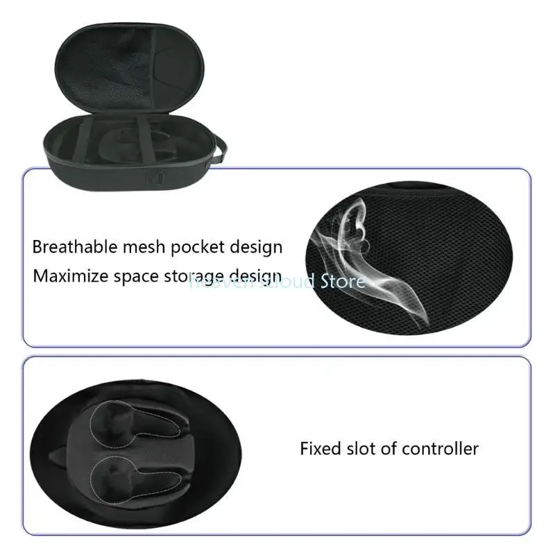 

Y88B Портативная сумка для переноски VR-гарнитуры Водонепроницаемый и пыленепроницаемый жесткий чехол из ЭВА для хранения 3