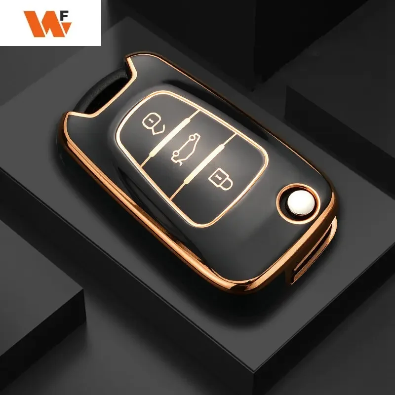 

New TPU Car Flip Key Case Cover Shell Fob For Hyundai I20 I30 Elantra Azera Veracruz Veloster Kia Rio K7 K5 Sportage Sorento