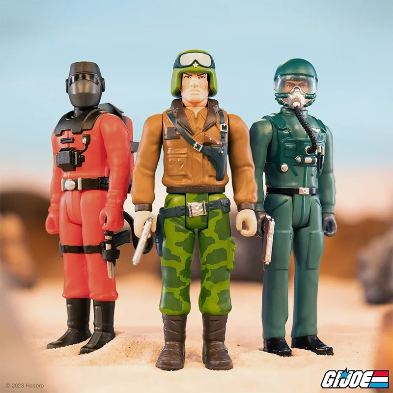 In Stock Super7 G.I.JOE3.75 Inch ReAction Figure General Hawk Cobra Commander Children's Toy Collection Gift