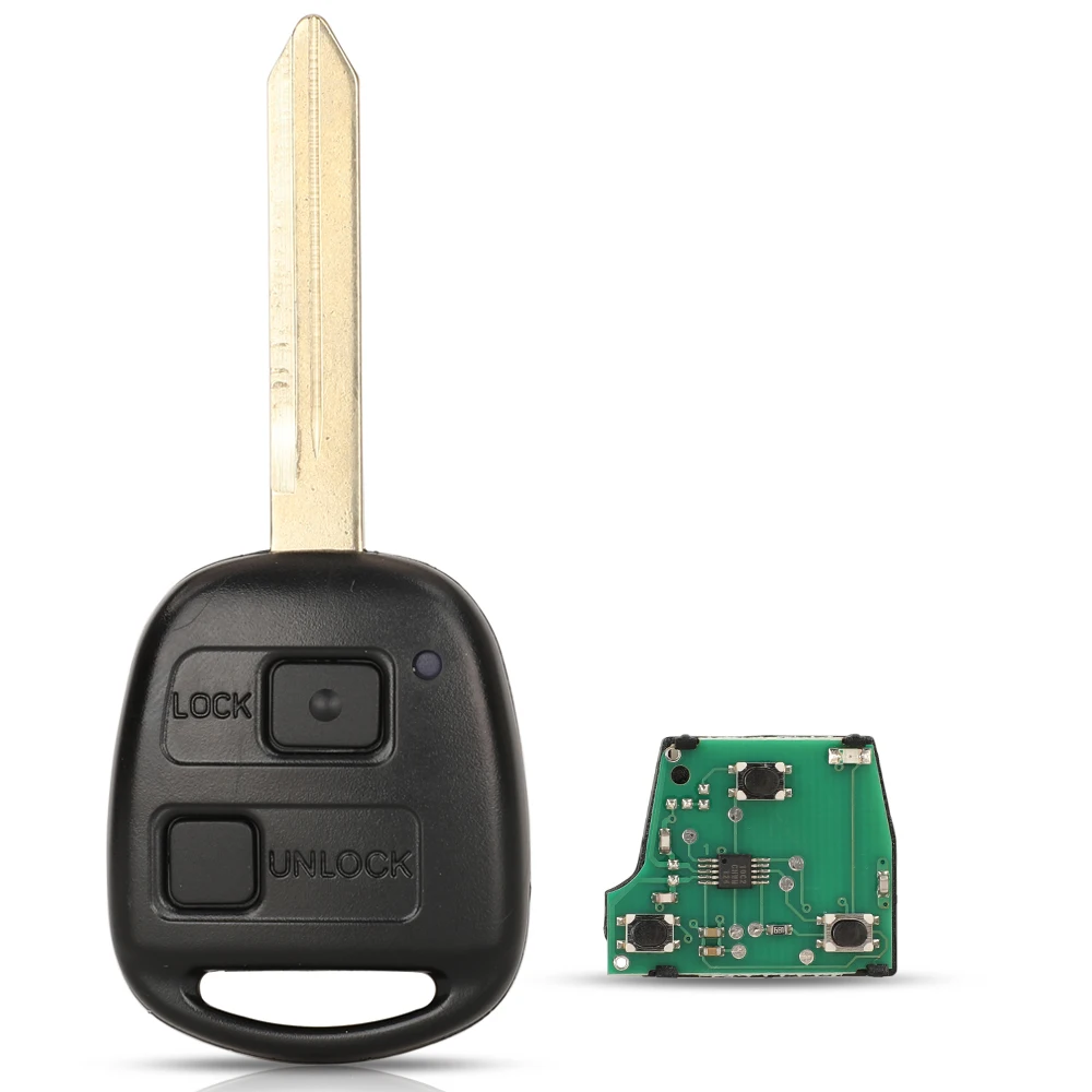 Jingyuqin Fernschlüsselanhänger 2/3 BTN 433 MHz 4D70/4C Chip für Toyota Yaris Avensis Corolla P/N: 89071-0D030 mit ungeschnittener TOY47-Klinge