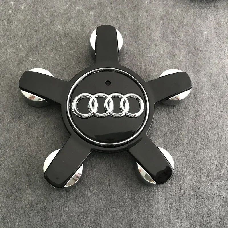 4pcs 135mm five-claw badge for automobile hub cover is suitable for Audi A1A3A4A5A6A7Q3 Q5 Q7 TTB6 B7 logo 8R0601165 4F0601165N.