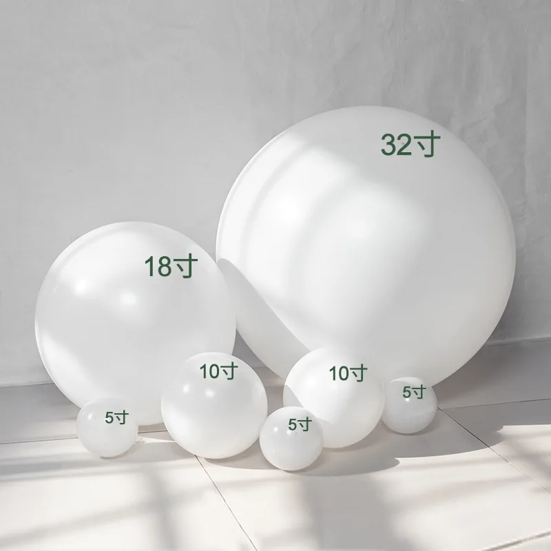 NONE Verdickter, matt, reinweißer, runder Ballon, 12,7 cm, 25,4 cm, 30,5 cm, 45,7 cm, 36 Zoll, riesige Latex-Heliumballons, Mädchen-Geburtstagsdekoration, Hochzeitsdekoration 3