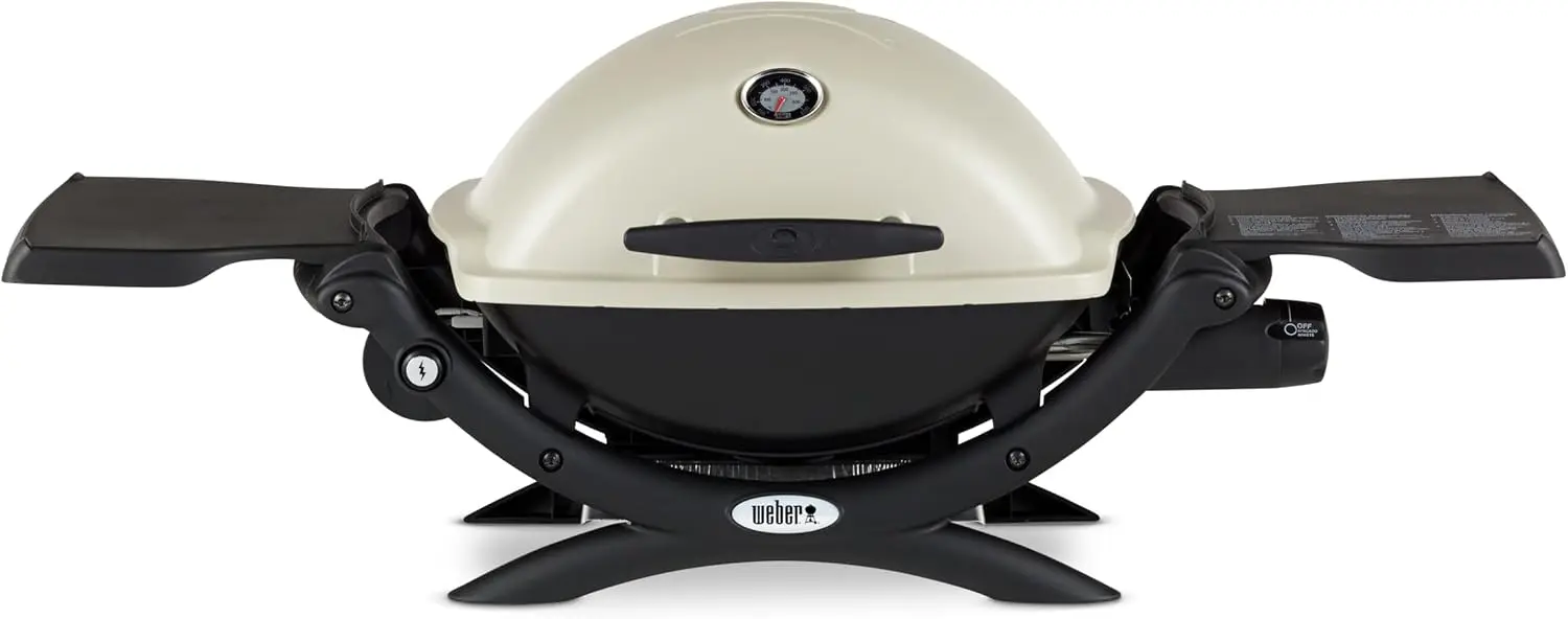 

Q1200 Liquid Propane Portable Gas Grill for Travel and Camping, 1 Burner, Titanium