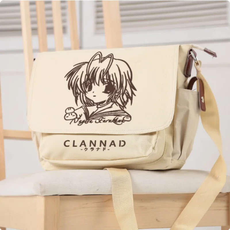 Anime CLANNAD Canvas Bags School Bag Unisex Messenger Bag Fashion Shoulder Bag 2624