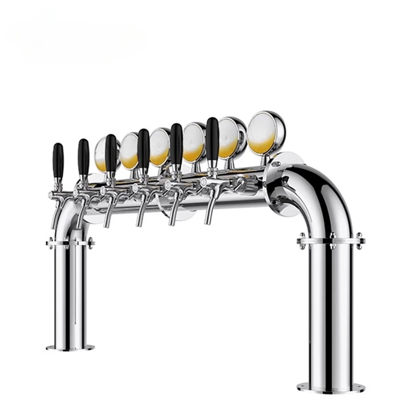 Barreled Craft Beer Distribution Equipment Bar Stainless Steel Beer Column Wine Tower Small Door 6 Hole