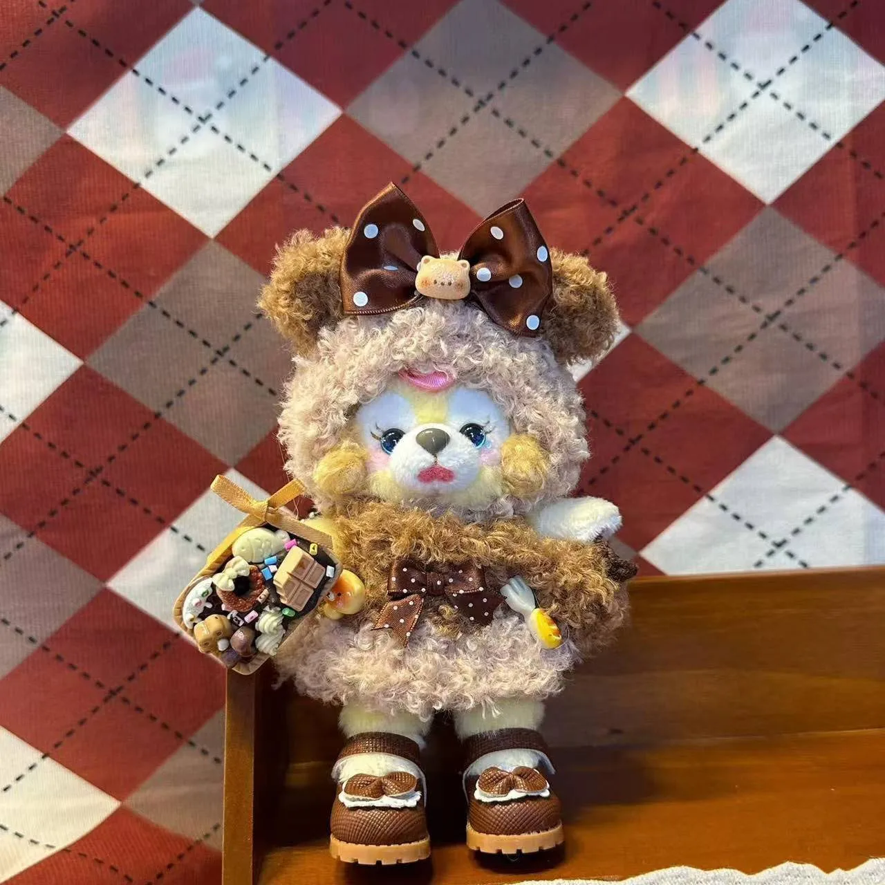 

Disney LinaBell Cute Plush Keychain with Book Soft Bag Charm Accessory for Backpack Handbag Gift for Girls