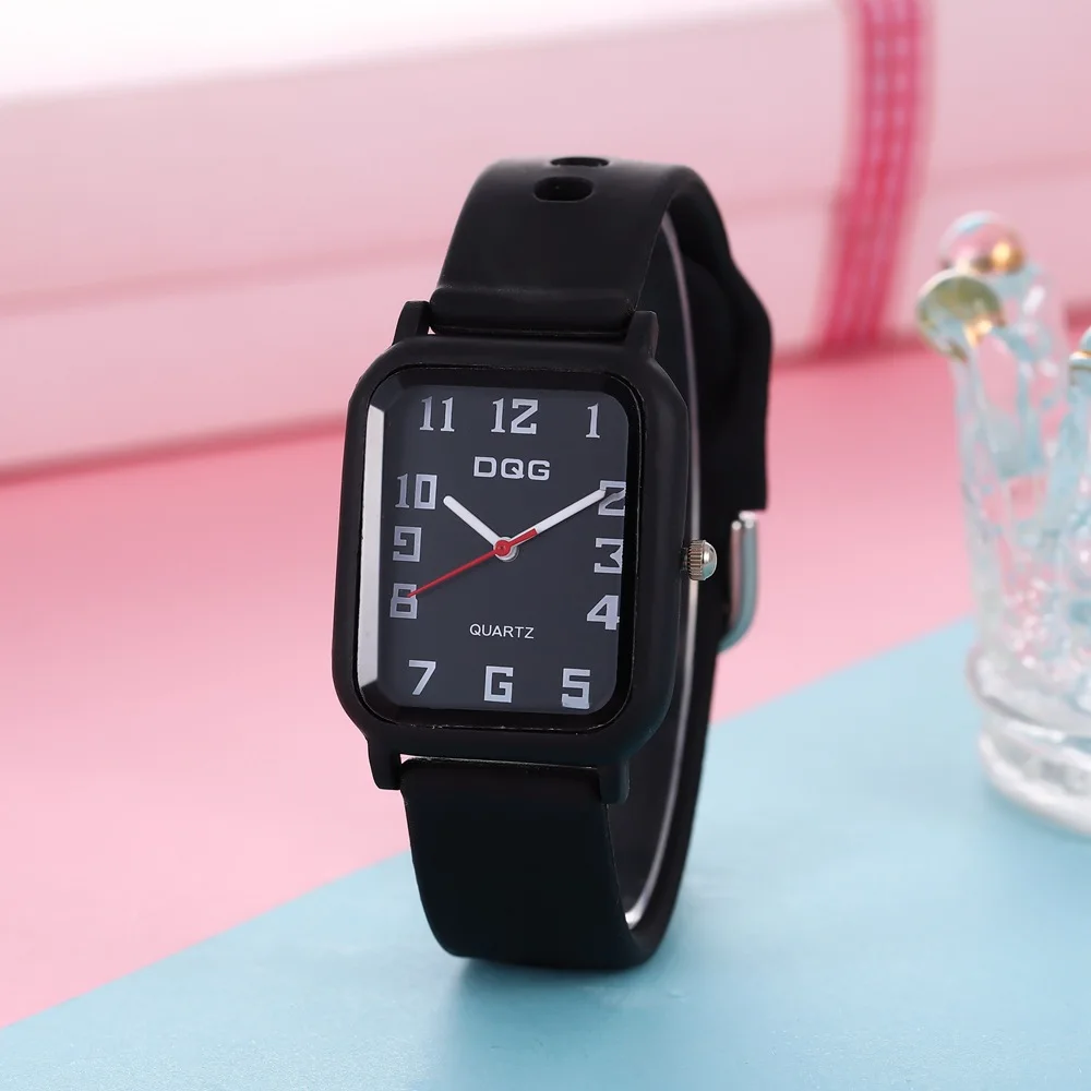 2023 New Fashion Ladies Rectangle Watches Women Sports Silicone Jelly Quartz Watch For Gift Relogio Feminino Students Wristwatch