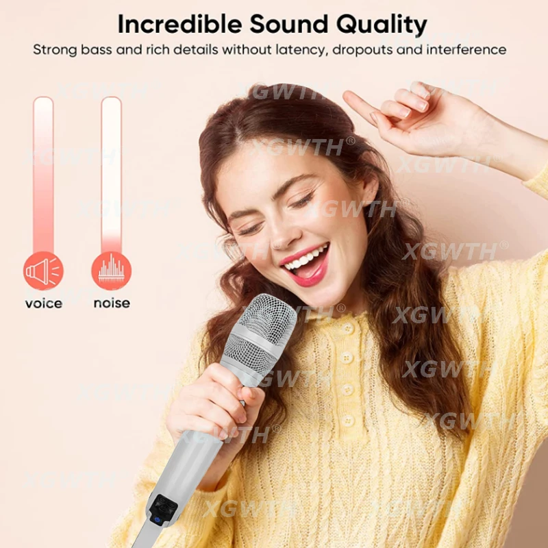 Imagem -04 - Uhf Wireless Handheld Dynamic Mic Karaoke System Skm9000 Receptor Recarregável dj Estúdio Alto-falante Amplificador Mixer