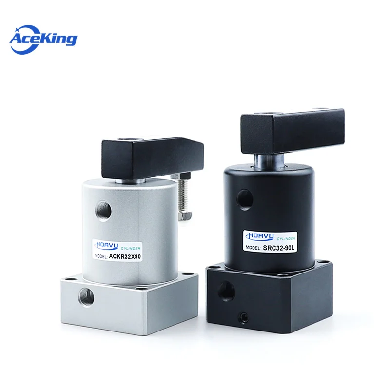 SRC32-90 degree angle pressing cylinder SRC25/32/40/50/63-90R/L clamp and rotate 180 degrees left and right