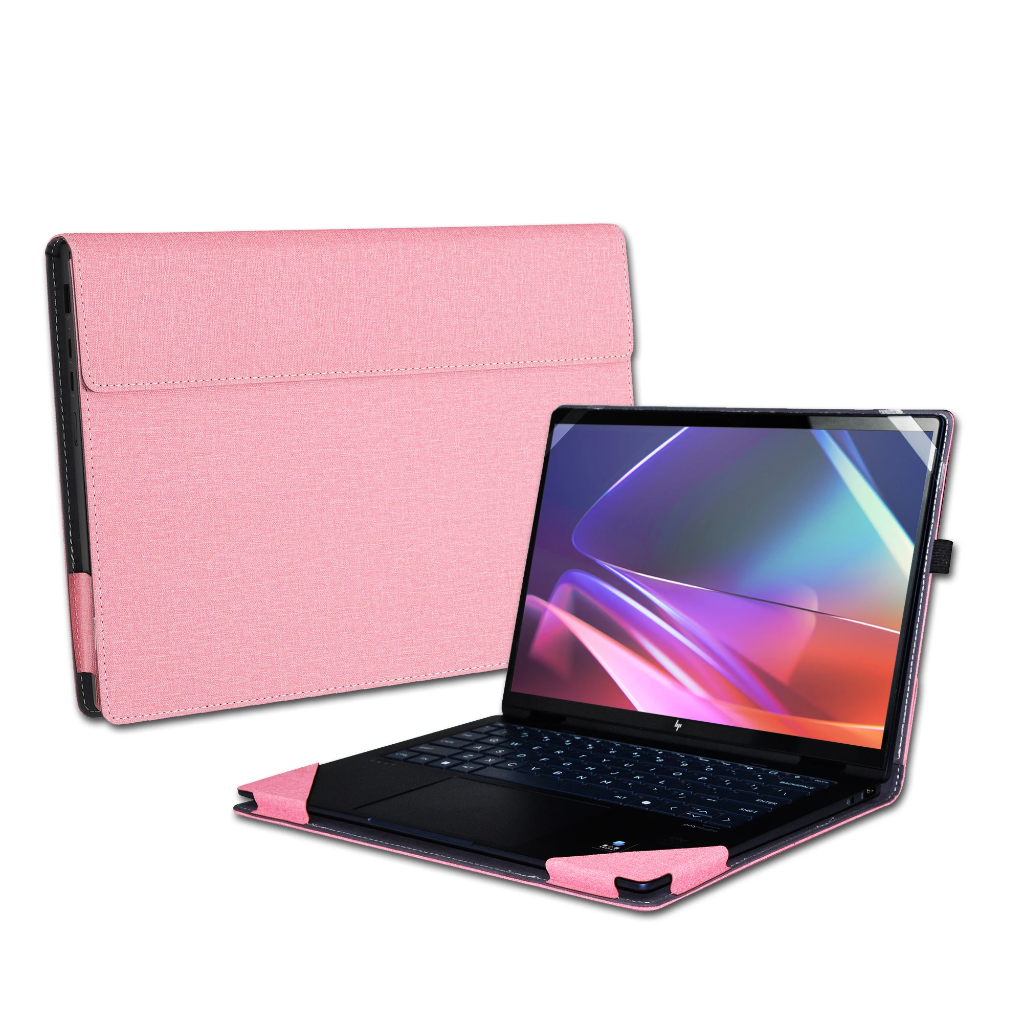 Laptop Case For ThinkPad X1 Carbon Gen 12 2024 Portable Laptop Sleeve 14 Inch Unisex Patchwork PU Leather Stand Protective Cover