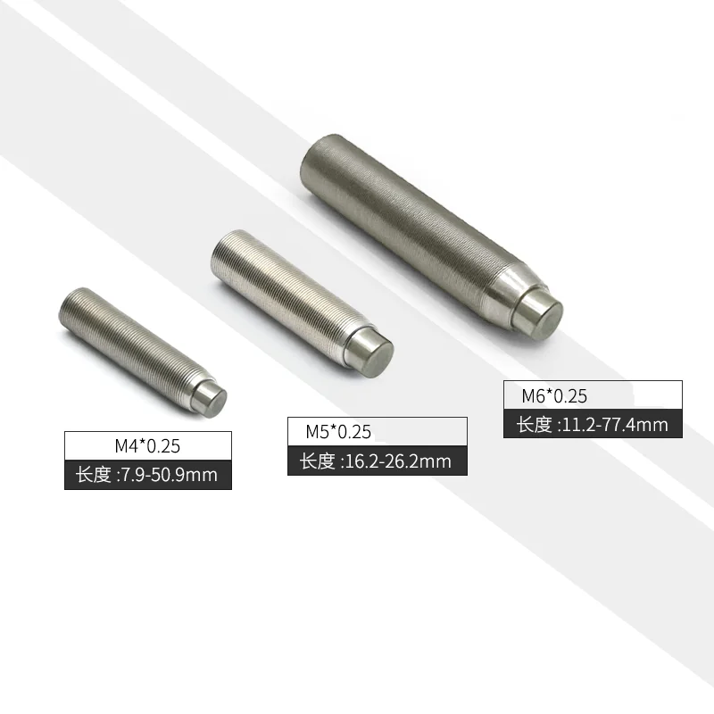 Flat head fine tooth screw, M4/M5/M6 * 0.25 thread model, available in various lengths,303 stainless steel precision accessory