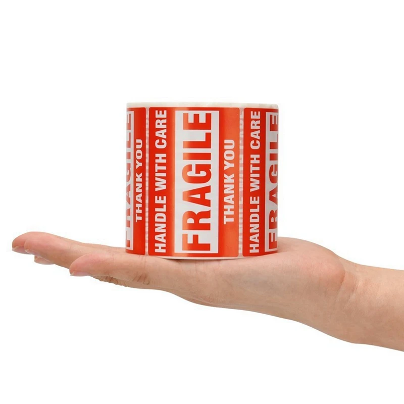 3 Roll/500Pcs Fragile Warning Sticker Handle With Care Keep Dry Express Label