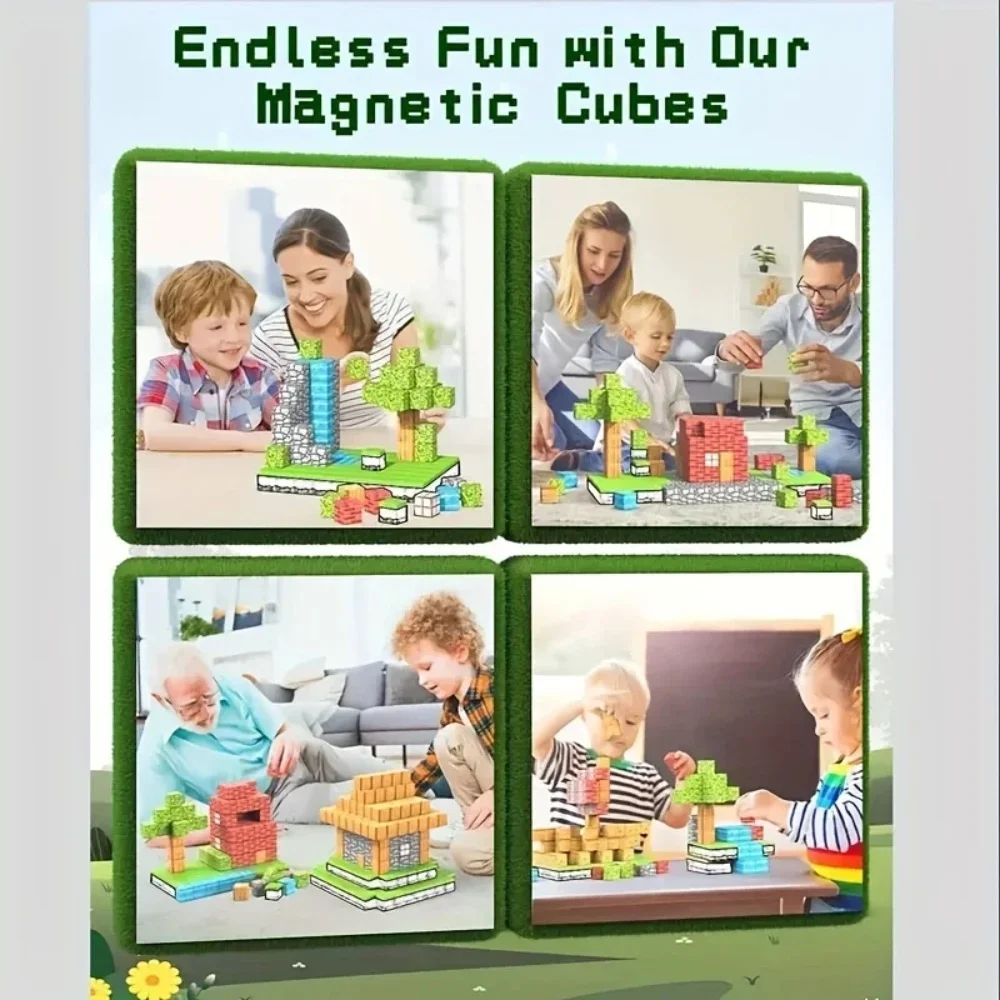 Creative My Famous Scene World Magnetische Bausteine Ziegel Modell Tech Kinderspielzeug für Kinder Jungen Mädchen Weihnachtsgeschenke ab 3 Jahren