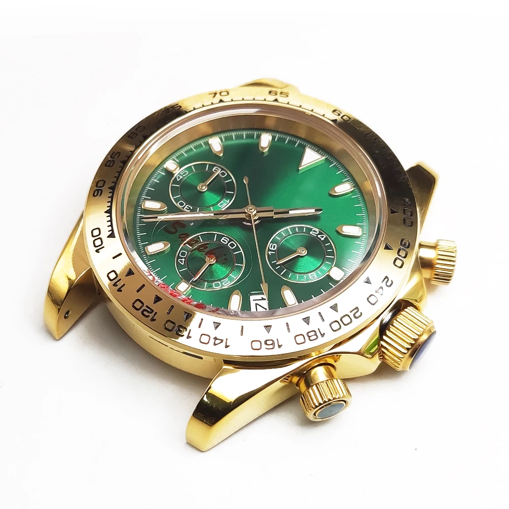 Nueva caja de reloj automático para hombre VK63 de 39,5mm para hombre, reloj de pulsera deportivo resistente al agua, reloj de regalo resistente para hombre