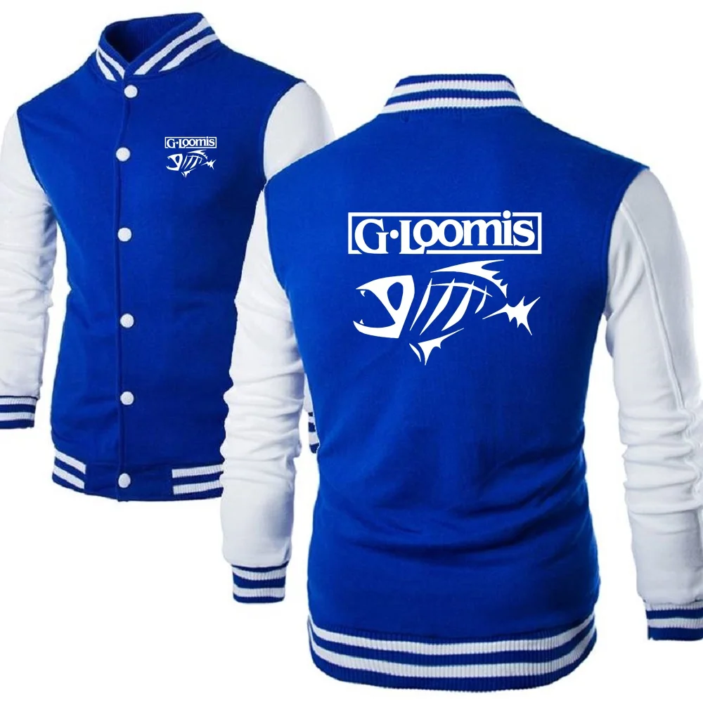 G.Loomis Fishing Men Baseball Jackets Youth Stand Collar Sweatshirts Mens Jacket College Varsity Outerwear Men Jersey