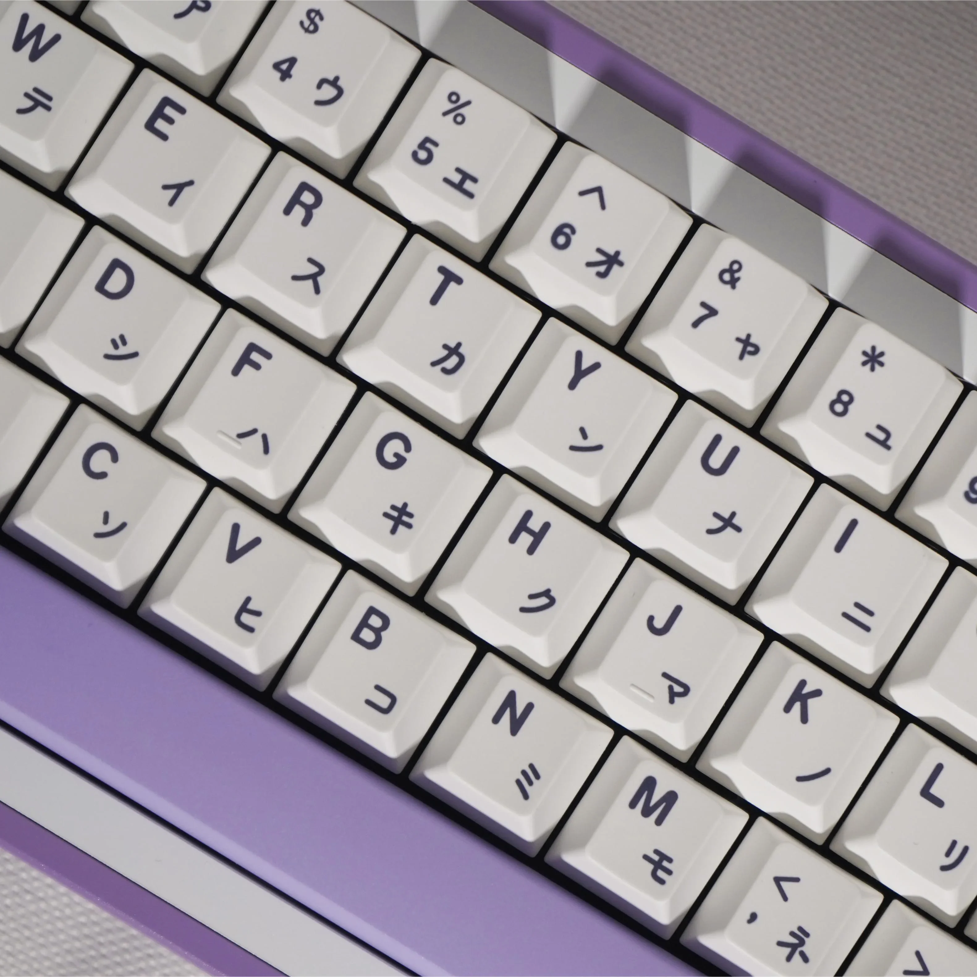 Lavender Themed Keycaps Purple PBT Sublimation Cherry Profile Keycaps Original Customized Keycaps for MX Mechanical Keyboards