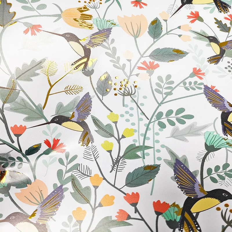 Papier peint auto-adhésif de luxe, estampage à chaud, étanche à l'humidité, autocollant mural, chambre à coucher, étude, meubles, maquillage