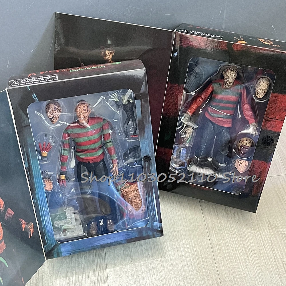 NECA Freddy Krueger Action Figure Trick R Treat Sam Figure Freddy's Revenge Horror Model Toy Halloween Christmas Gifts