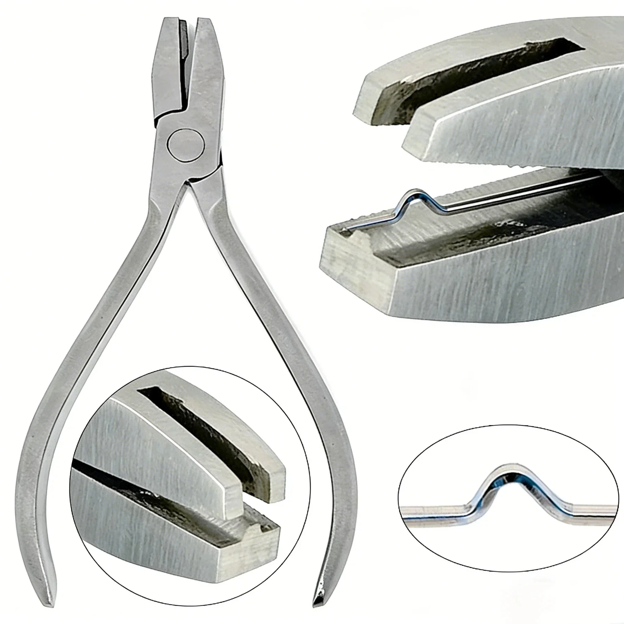 Niti Wire Plier Dental Orthodontic V Stop Loop Bending Forming Plier Wire Bending Forceps Instrument Stainless Steel Tool