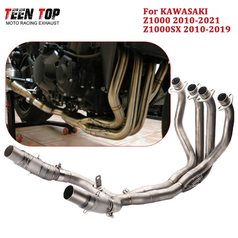 

Выхлопная труба мотоцикла из титанового сплава для Kawasaki Z1000 Z1000SX, передняя соединительная труба, выхлопная труба, Escape Moto Connect Tube