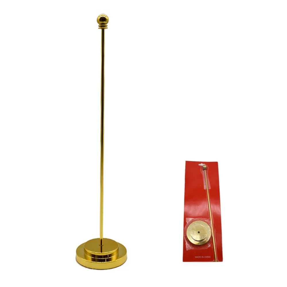 Simple Metal Table Flag Pole Stable Base Nail-Free Flags Display Stand Desk Ornaments Desktop Flag Holder Meeting Room