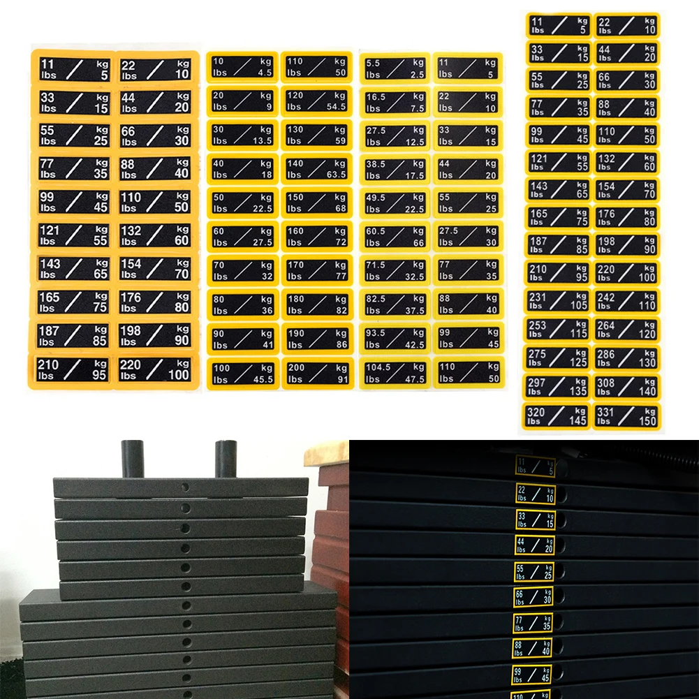 Fitness Equipment Weight Stickers Weight Stack Labels Number Stickers Fitness Equipment Accessory For Gym Workout Training Parts