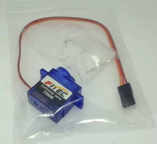 Fitec FS90R Mini Robot Servo Super Micro Rotation continue plastique ABS/PE avec télécommande modèles RC paquet inclus