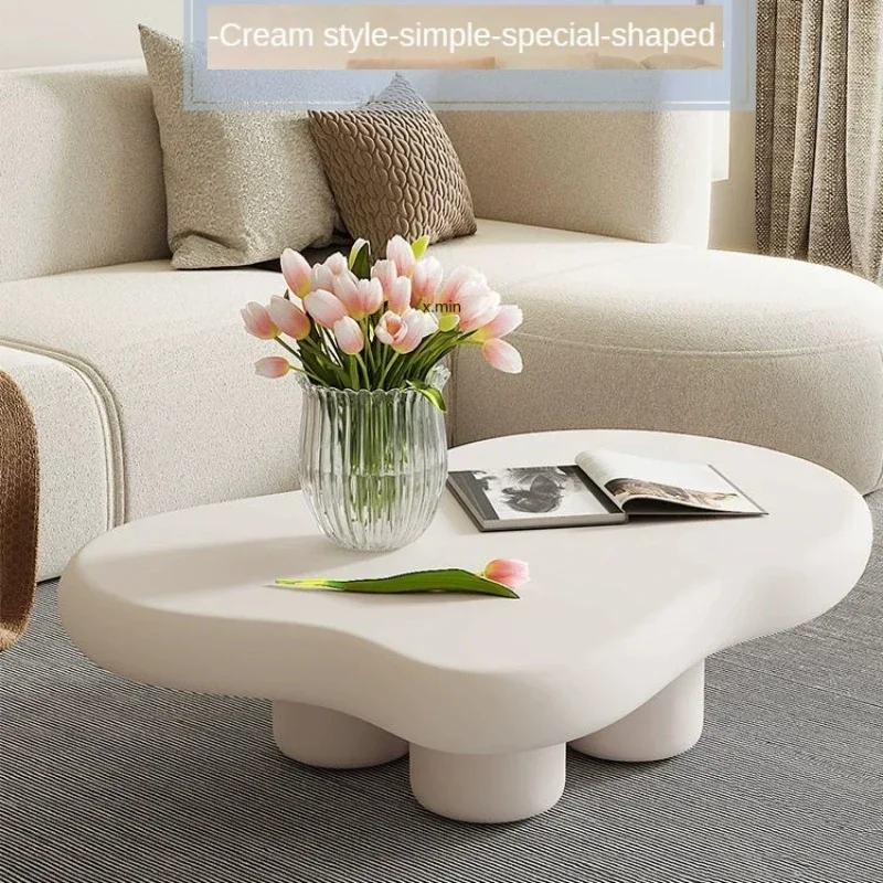 Cloud Tea Table, Cream Style Tea Table,  Small Unit Minimalist Internet Red Tea Table Irregular Table, Nordic Family Living Room