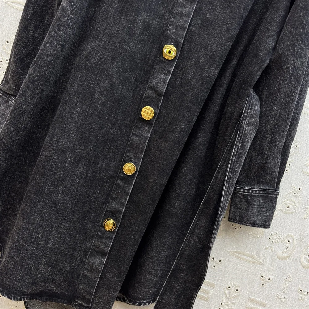 تنورة نسائية صيفية من قماش الدنيم لعام 2026 بإبزيم معدني، فستان أنيق للسيدات، موضة Y2K الجديدة، فستان الحفلات، حمالة صدر تنورة كاملة