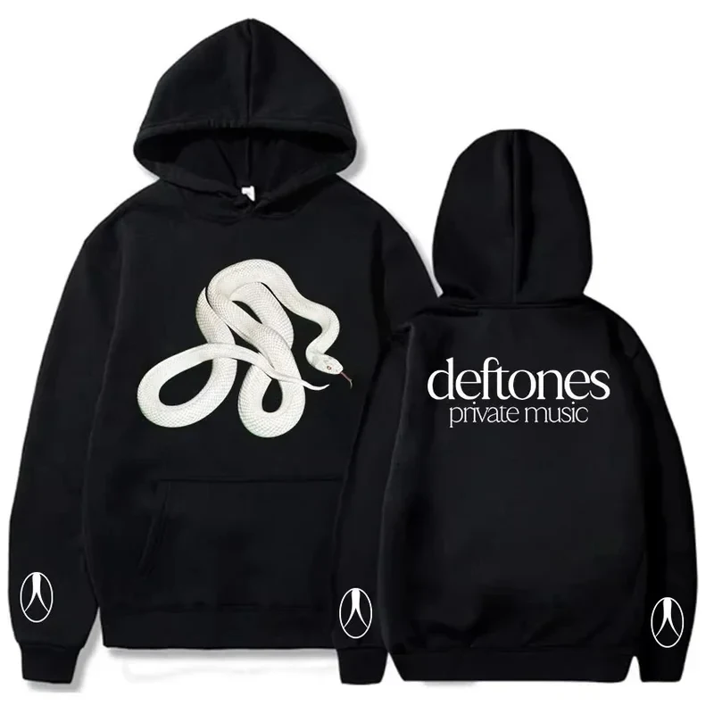 

2026 Deftones Snake Print Hoodie Men Women Trend Punk Autumn Winter Loose Warm Casual Outdoor Daily Sweatshirt