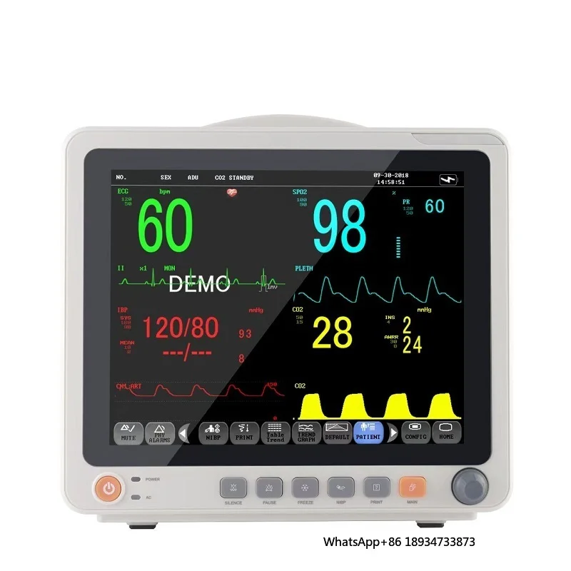 Medical Hospital Equipment  Patient  Stand Optional Cardiac Trolley ECG SPO2 Emergency Clinics