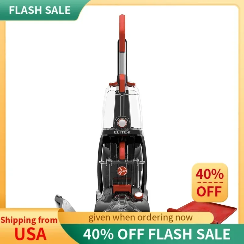 QWHoovvers,Black Power Scrub Elite Pet Upright Carpet Cleaner Shampooer,Lightweight Machine,With Storage Mat,FH50250B