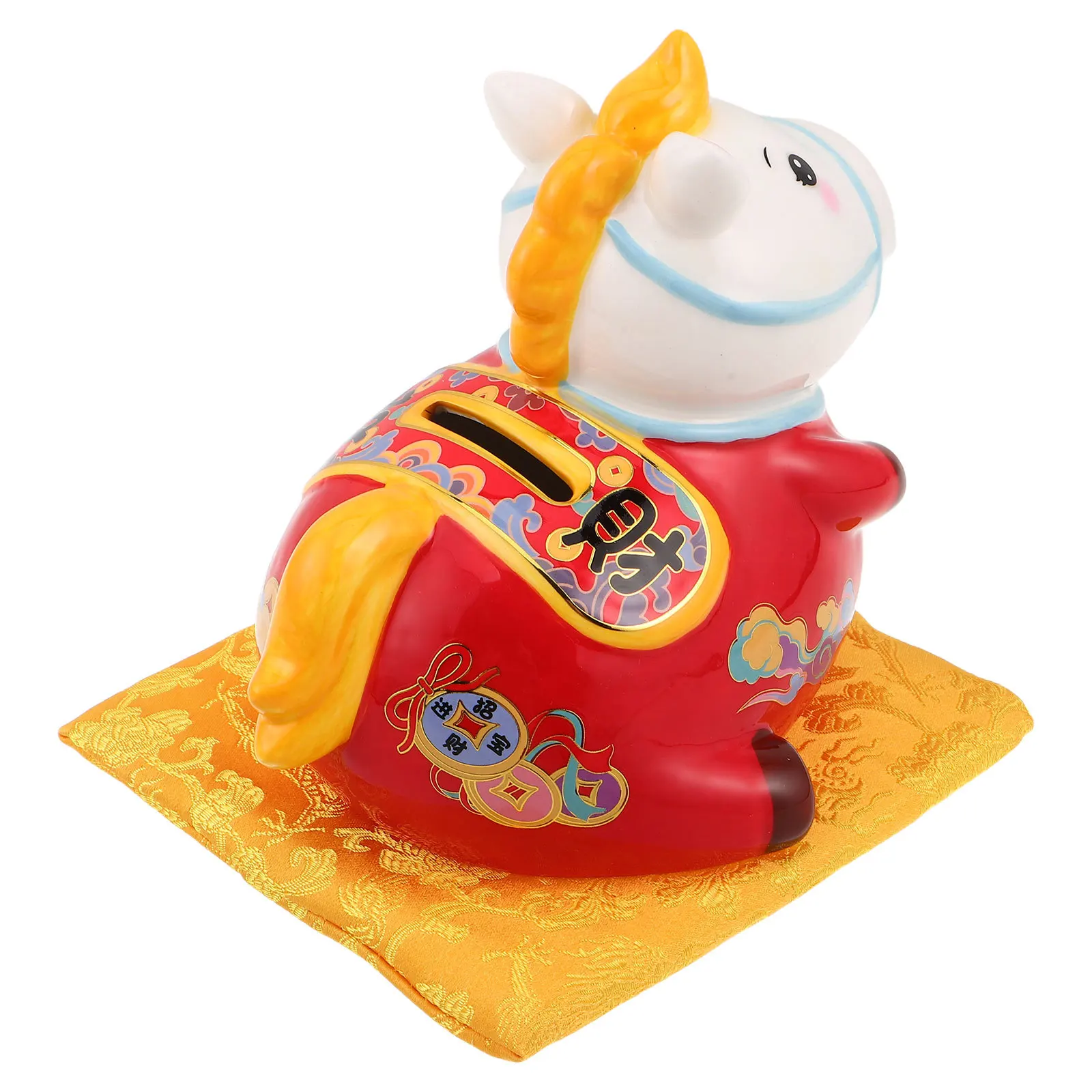 

Chinese New Year 2026 Horse Money Box - Ceramic Animal Coin Bank for Saving - Decorative Horse Statue for Wealth Luck - Home