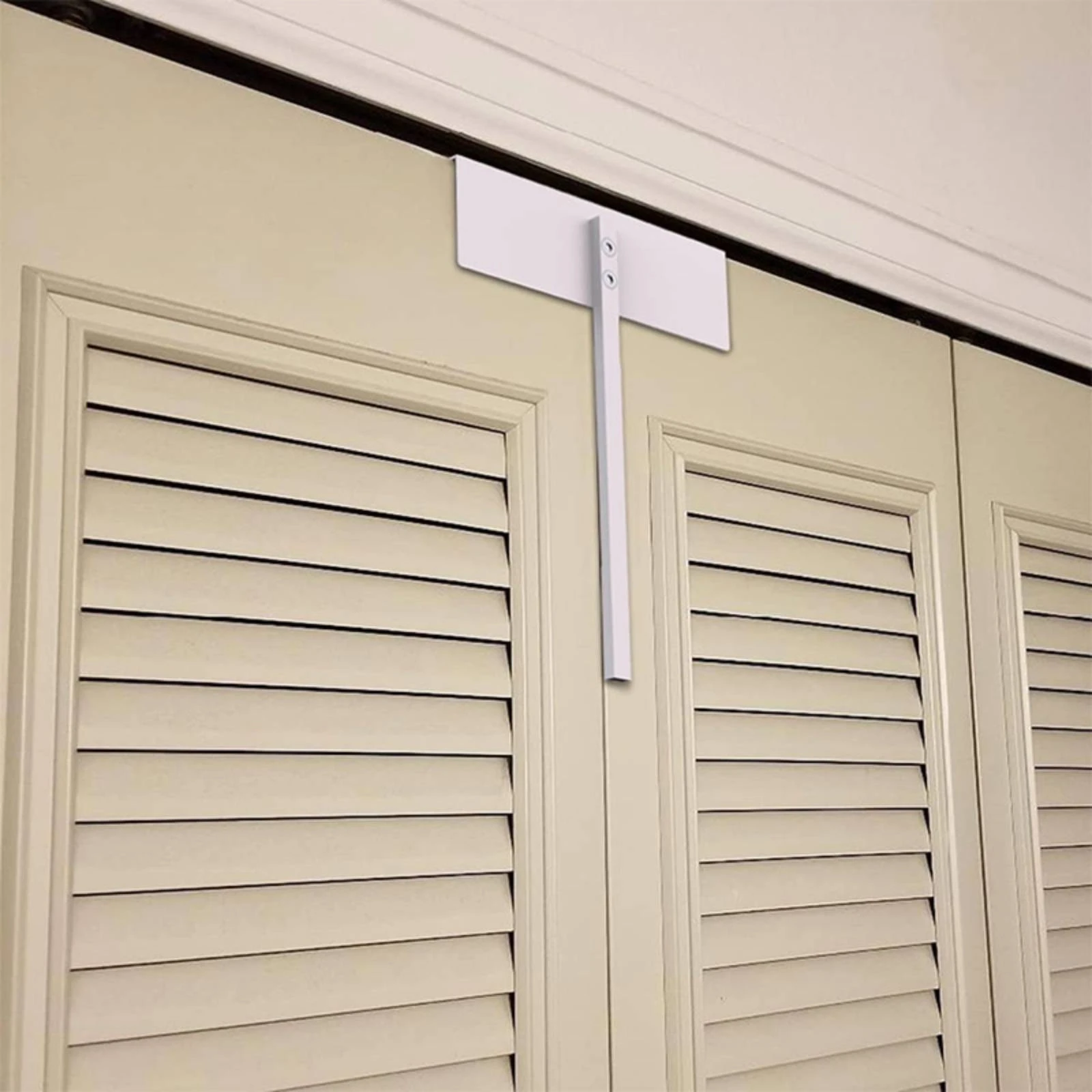 Bi-Fold Door Lock Metal Bifold Door Lock Universal Secure for Toddlers, Laundry Room