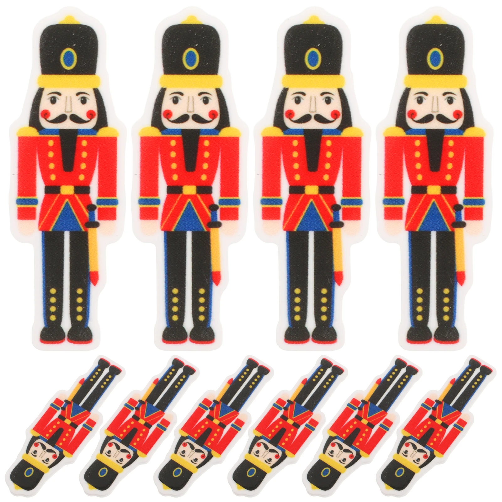 

10pcs Fridge Magnet Christmas Nutcracker Soldier Magnets for Refrigerator Kitchen Cabinet Metal Stickers Decor