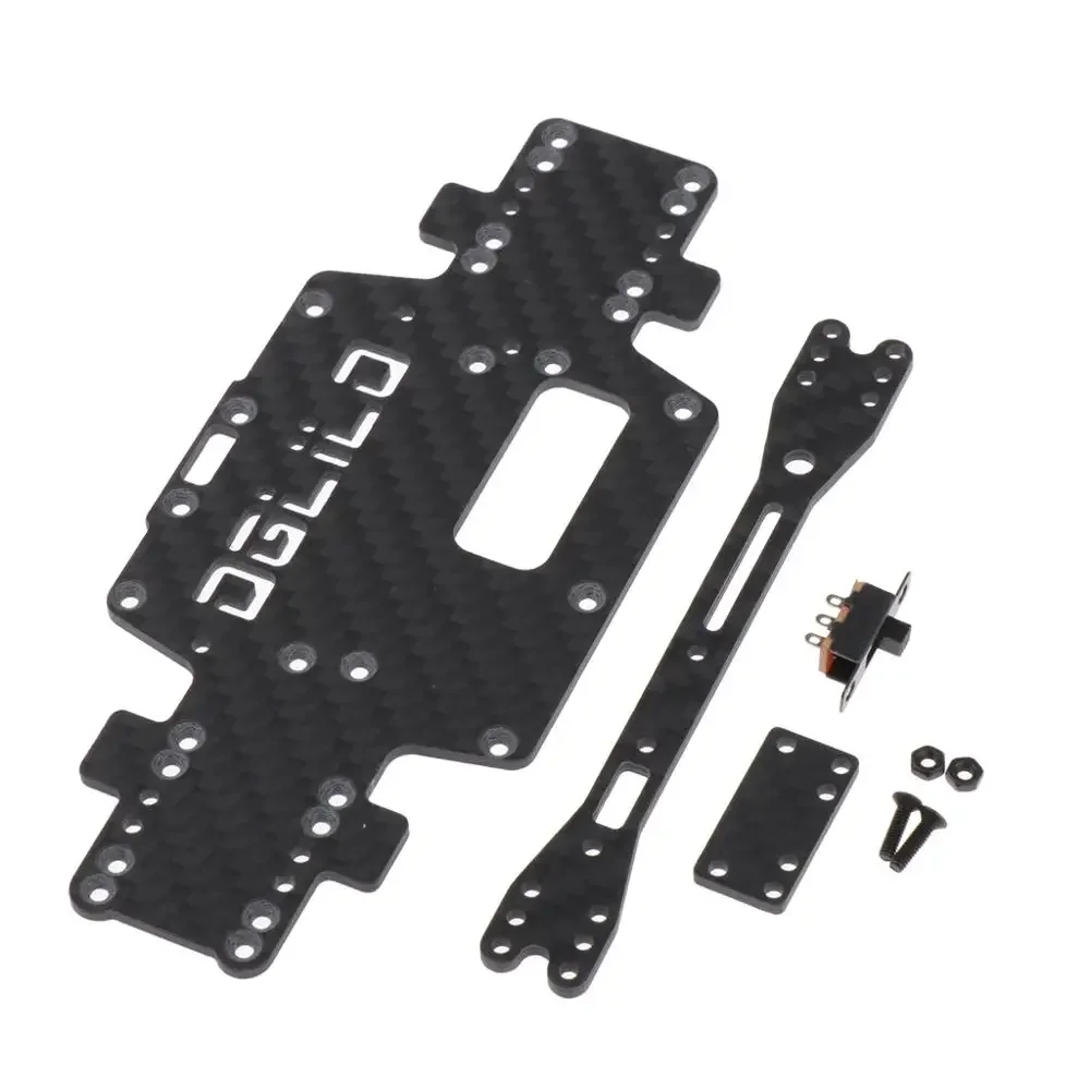 

For Wltoys K969 K979 K989 K999 P929 P939 1:28 RC Car Spare Parts Upgraded Carbon Fiber Chassis Car Bottom Low Body Shell