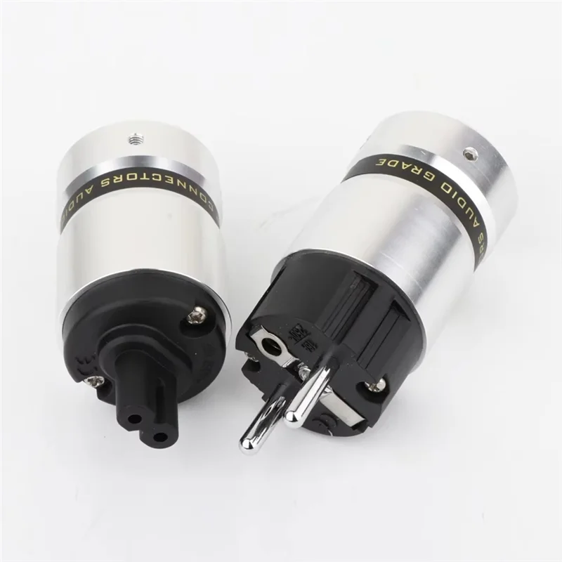 A01F-Hifi Рисунок 8 IEC C7 Аудио Алюминиевый Позолоченный Разъем Schuko EU Разъем C7 IEC Женский Разъем Родиевая Рисунок 8 ЕС