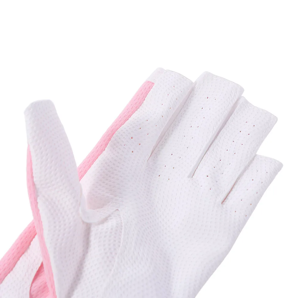 

Удобные женские спортивные перчатки, дышащие женские перчатки для гольфа без пальцев, сетчатые нескользящие перчатки для гольфа без пальцев, защита ладоней