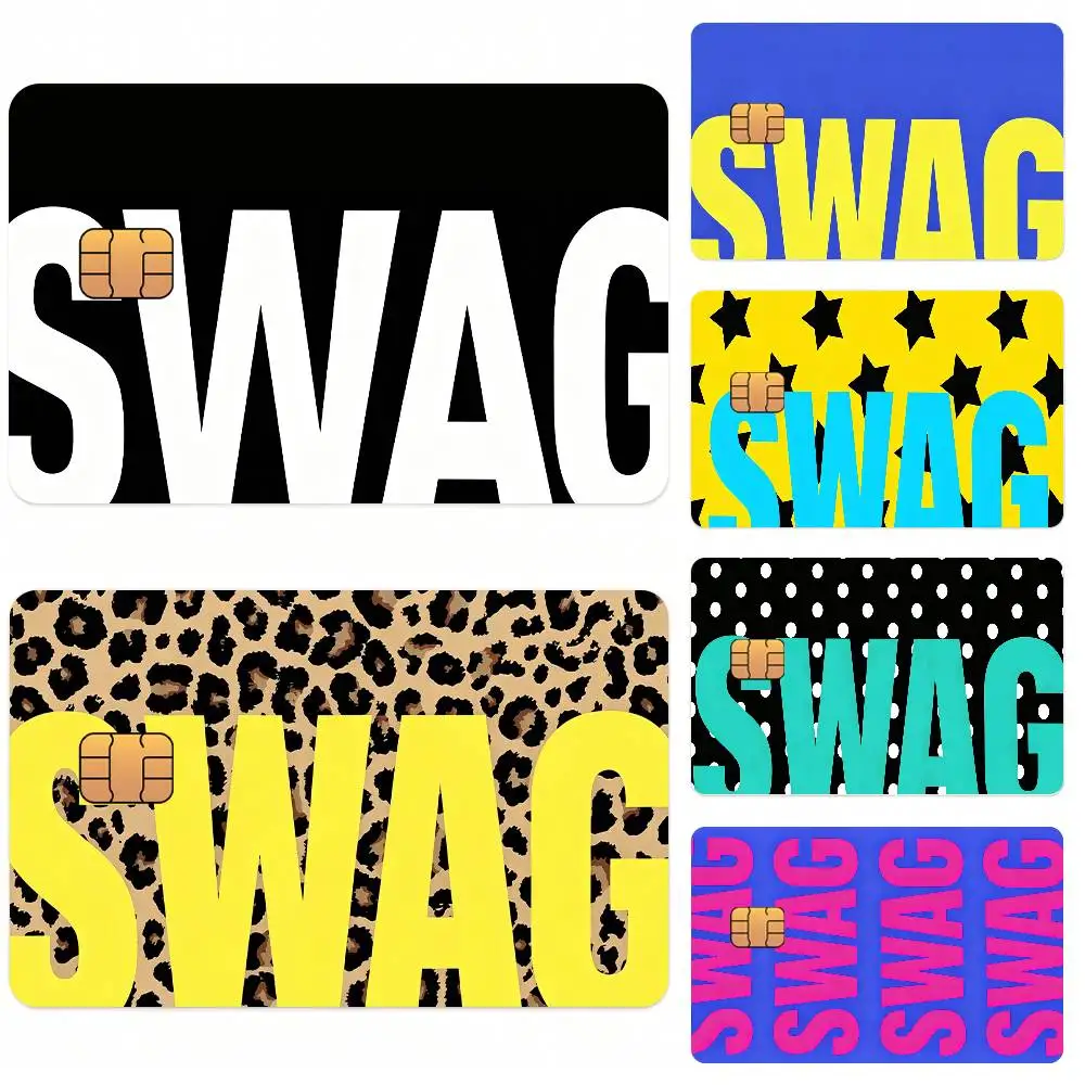 S-SWAG Fashion Card Stickers for Bank Access Protective Waterproof Film Cover Sticker Surprise Gift