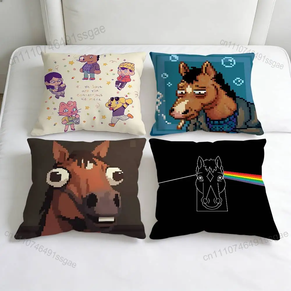 

Funny BoJack H-Horseman Fashion Square Pillow Case Durable Throw Pillow Cover for Sofa Couch Chair
