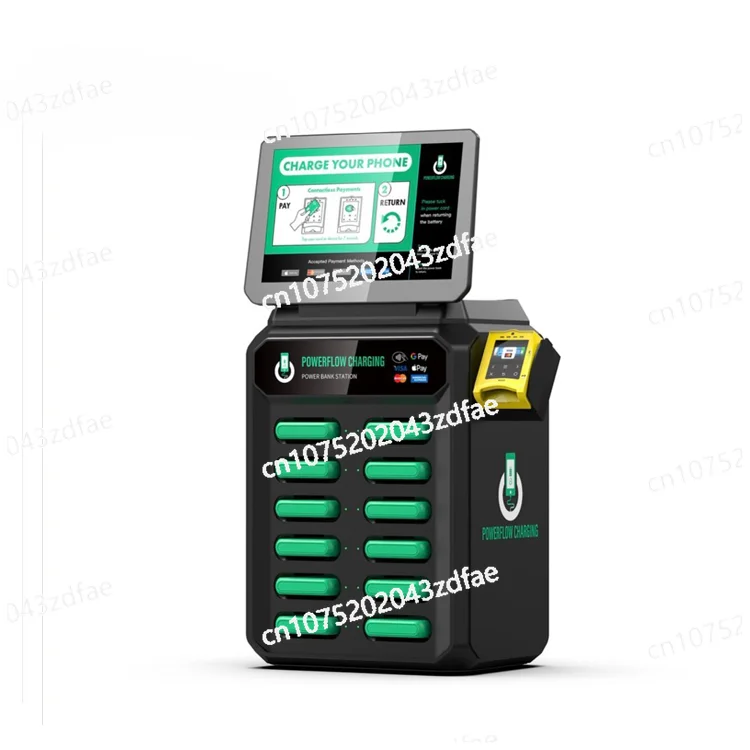 Public Mobile Phone Charging Station, Shared Power Bank, 12 Slot Battery, Vending Machine, Portable Charger Rental