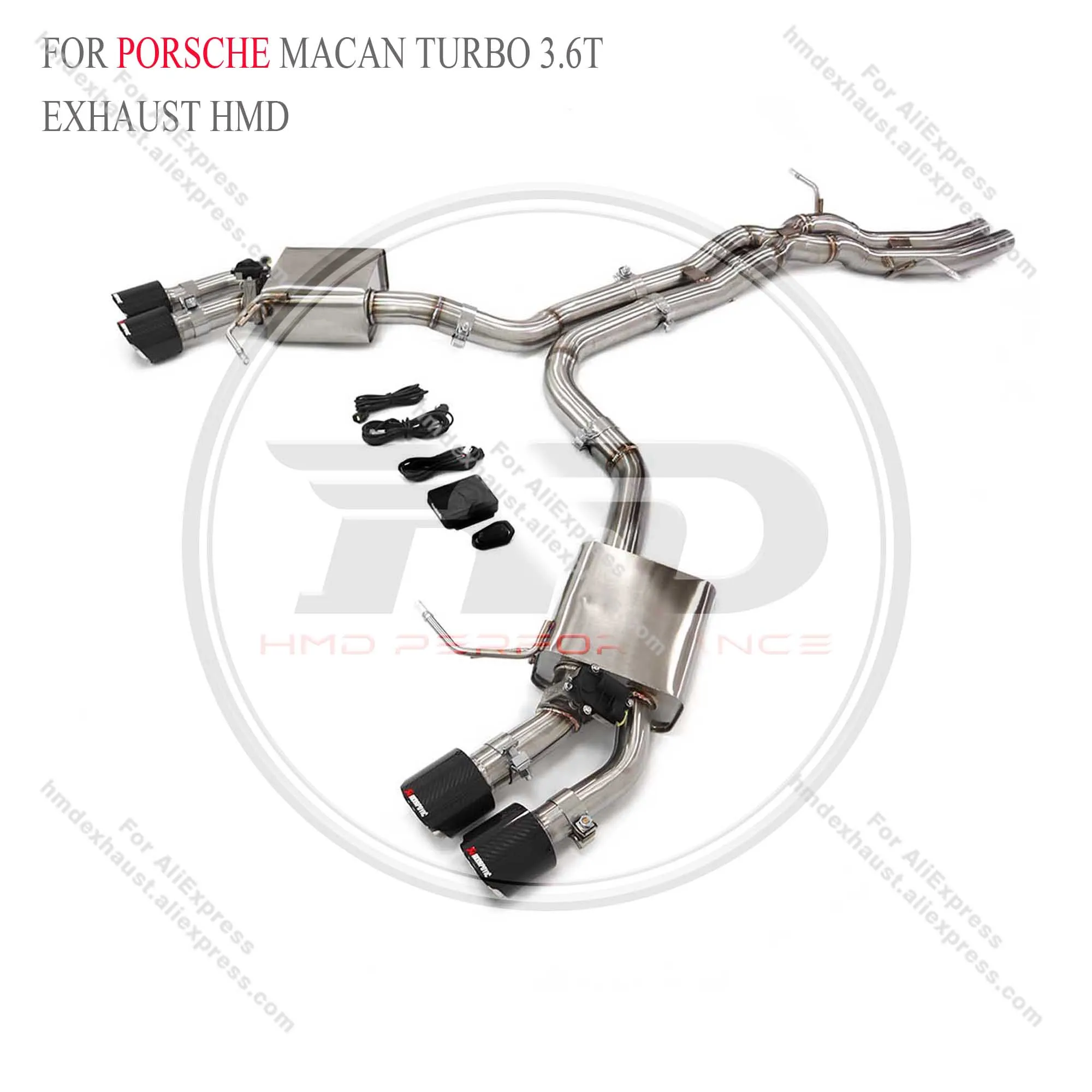 HMD Stainless Steel Exhaust System Performance Catback For Porsche Macan Turbo 3.6T Muffler For Cars Variable Valve