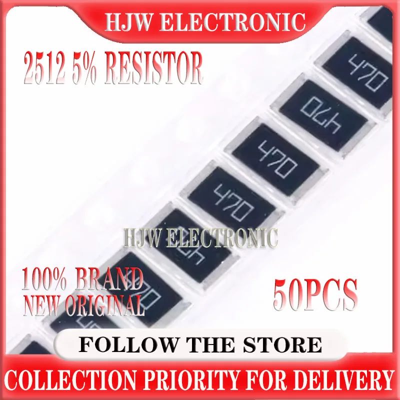 

50pcs 2512 5% SMD resistor 1W 10R 22R 24R 27R 30R 33R 36R 39R 43R 47R 51R 56R 62R 68R 22 24 27 30 33 36 39 43 47 51 56 100 ohm