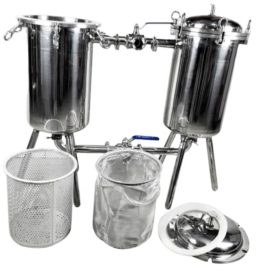 Stainless Steel Double-barrel Filter,duplex Filter for Soybean Milk/beverage/wine