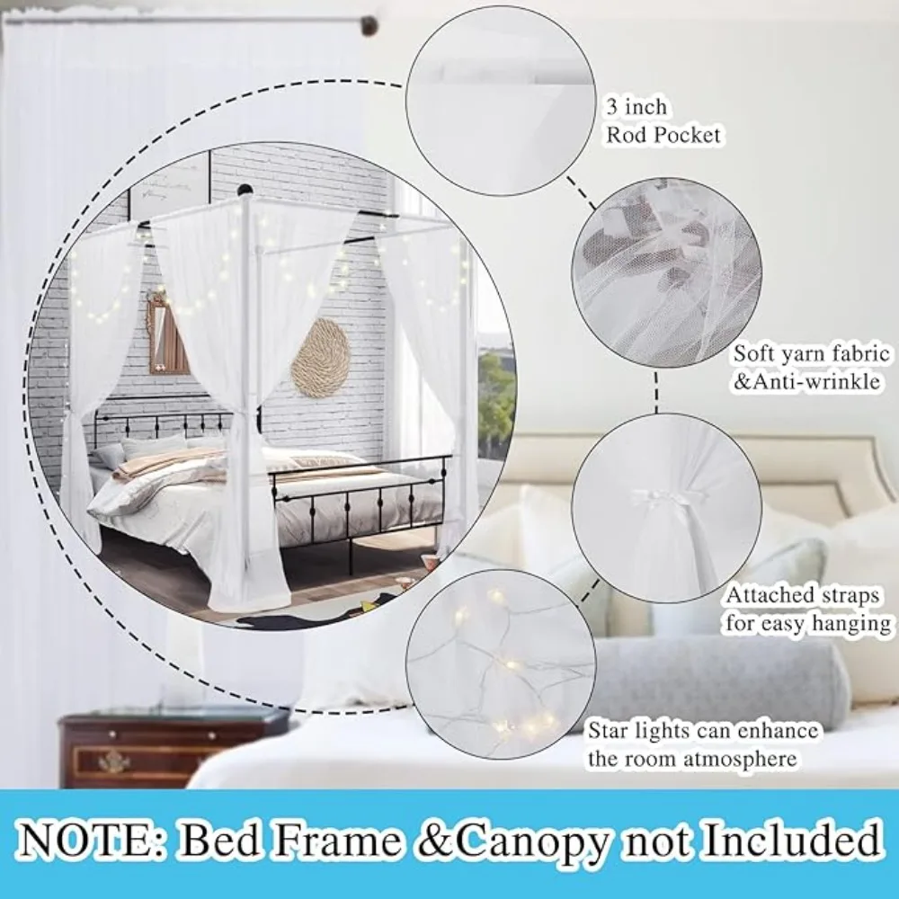 Square Mosquito Net Portable Four Corner Post Prevent Insect Outdoor Grace Canopy Palace Net Home Textile for King Size Bed