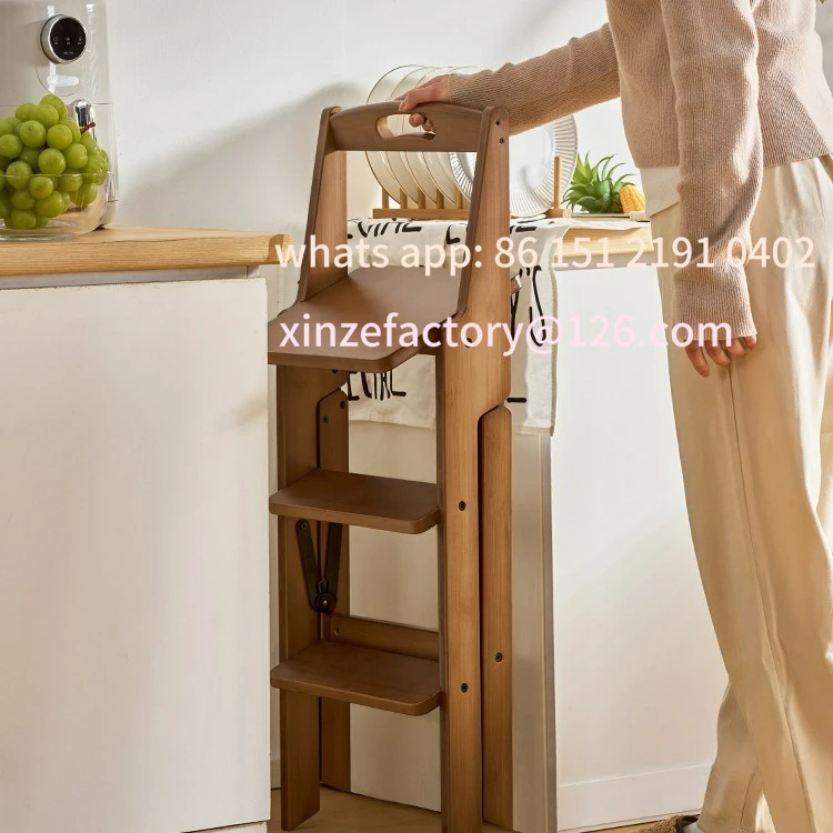 Sgabello con scala multifunzionale pieghevole personalizzabile Sgabello con scala da arrampicata per la casa Sgabello da arrampicata da cucina a doppio scopo addensato
