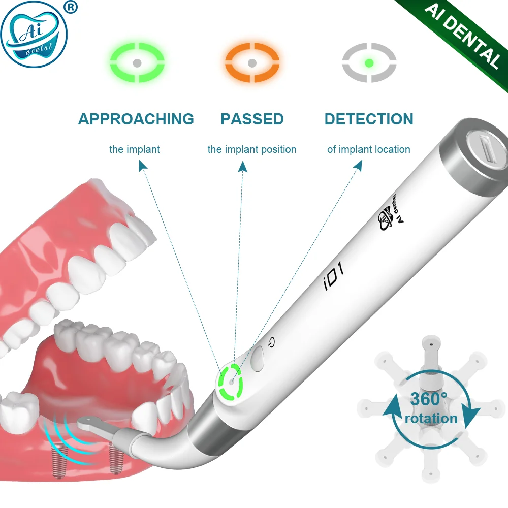 Localizador preciso de implantes ID1, herramienta detectora de punto de escaneo cruzado, destornillador, Sensor giratorio 360