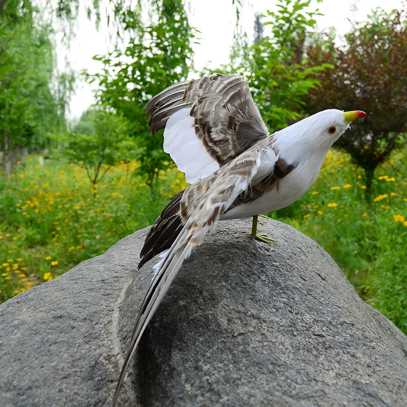 new real life wings seagull model foam&feather gray seagull bird gift about 30x50cm d0111